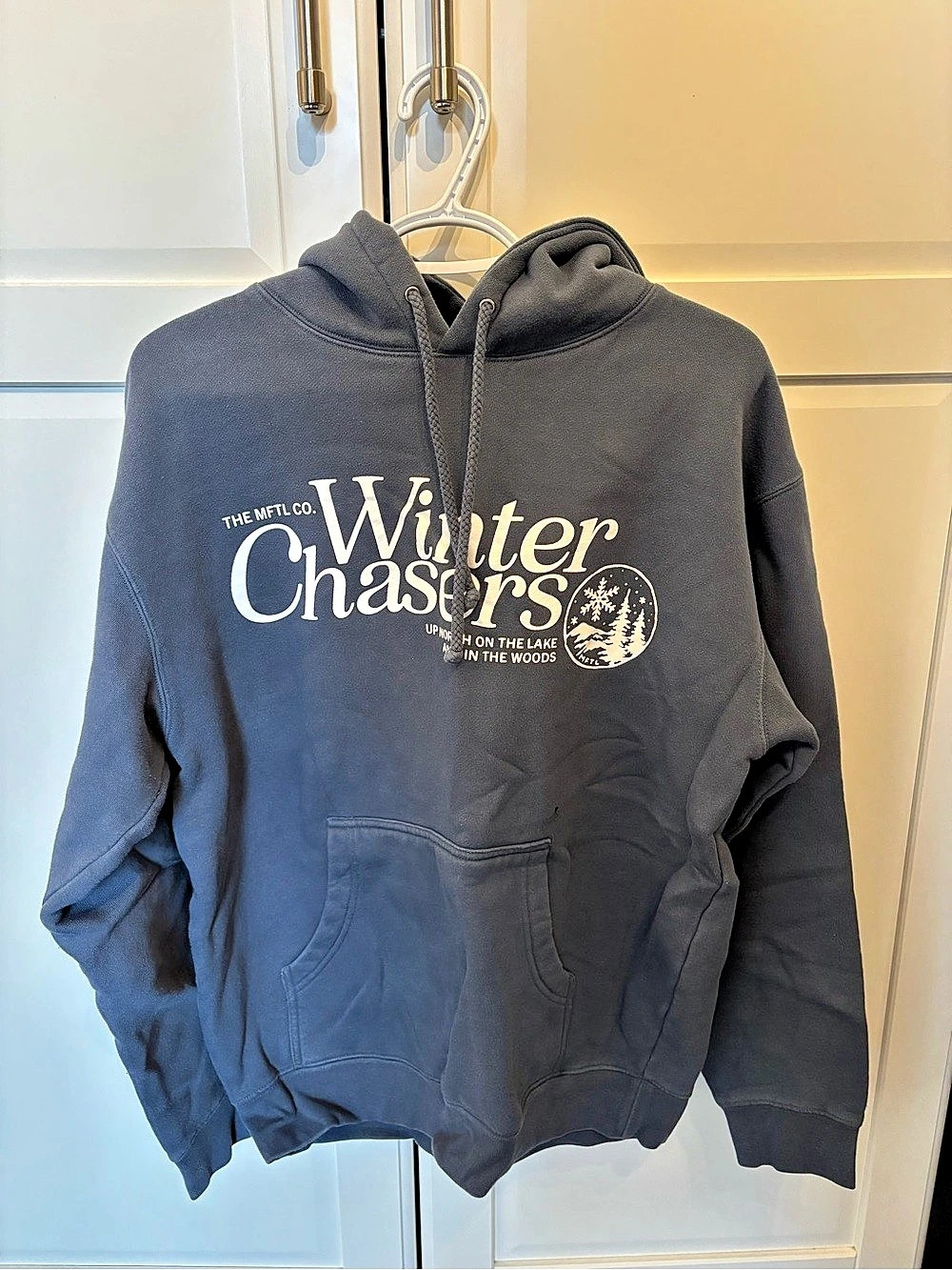 Made For The Lake Co. The Winter Chasers Hoodie. Gray